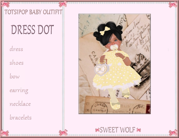 TOTSiPOP!DRESS DOT YELLOW