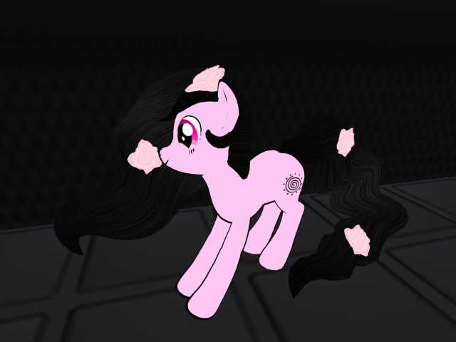 Pony Roses Pink On Hair (For Celestia Mane & Tail)