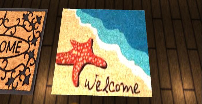 welcome matt/m seaside 1 prim, modify, tranferable