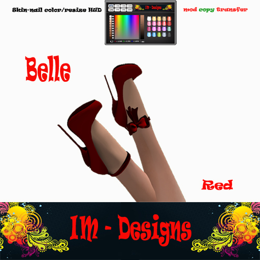 BELLE Pumps - One Pair Red
