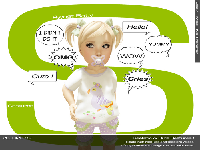 Sweet Baby - Fantalistacic Volume 7 Kids & Toddlers Gestures