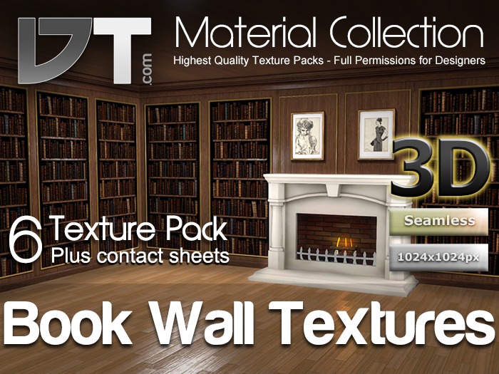 6 Wood Panel Wall Textures - Edition 2 - Full Perm - DT Material Collection