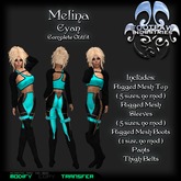 [FPI] Melina Cyan ~ Complete Outfit with Rigged Mesh Top, Sleeves, Boots