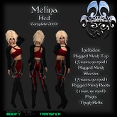 [FPI] Melina Red ~ Complete Outfit with Rigged Mesh Top, Sleeves, Boots