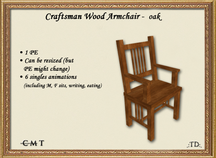 Craftsman Wood Armchair - oak