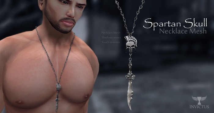 Invictus - Spartan skull necklace- Mesh