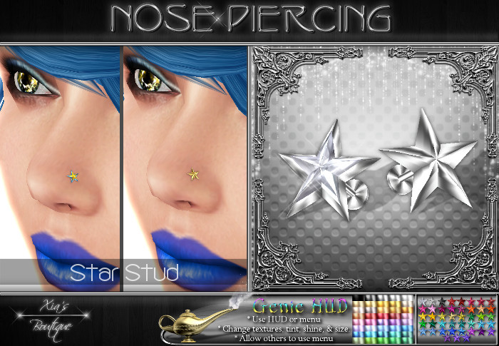 Jewelled Star Nose Stud
