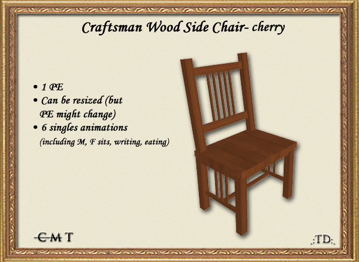 Craftsman Wood Side Chair - cherry