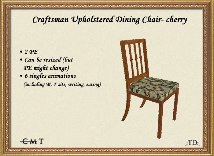 Craftsman Upholstered Dining Chair - cherry