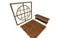 Dor Bathroom Accessory Set (Pine)