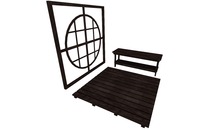 Dor Bathroom Accessory Set (Dark Stain)