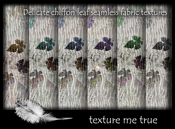 TMT Delicate chiffon with leaves fabric textures