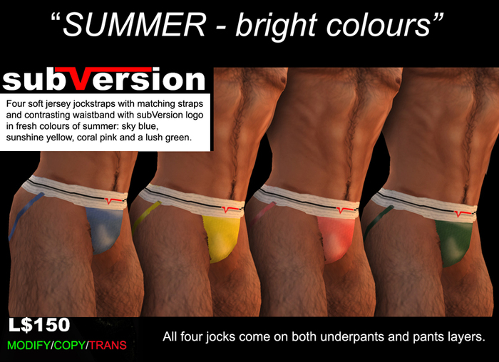 subVersion - Four Jocks in a pack of Summer's bright colours