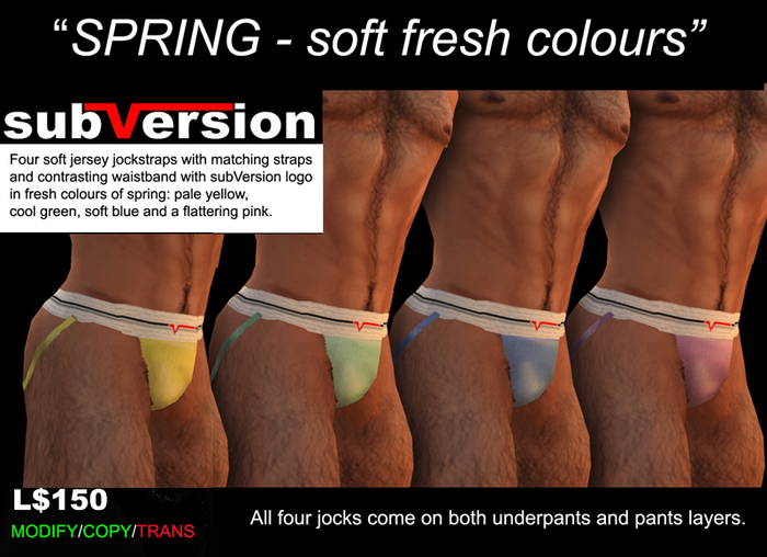 subVersion - Four Jock Pack in Spring's soft fresh colours