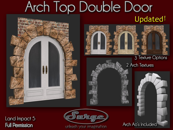 Mesh Arch Top Double Doors