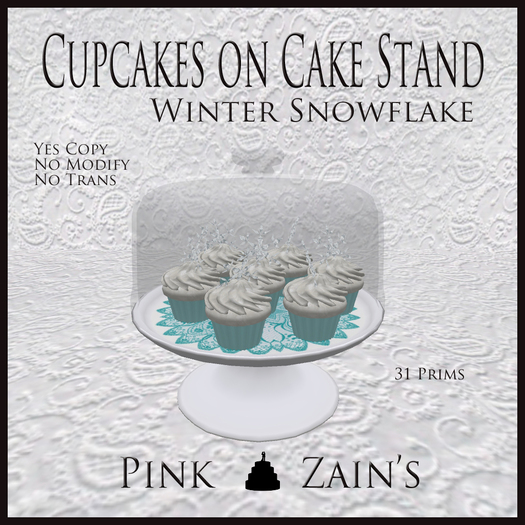 Winter Snowflake  Cup Cakes on Stand