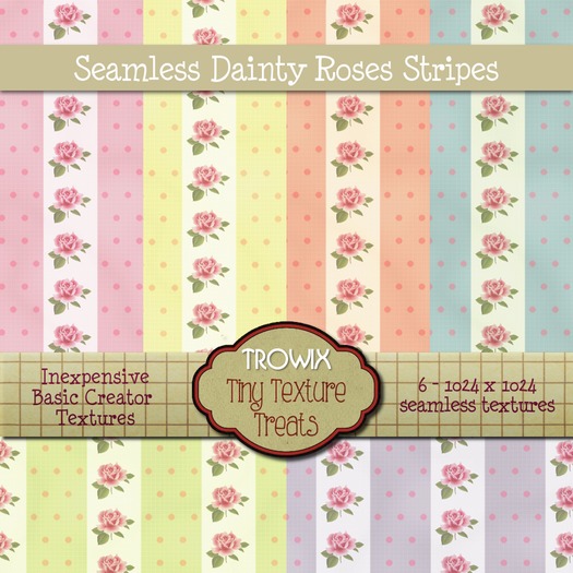Trowix - Seamless Dainty Roses Stripes Textures