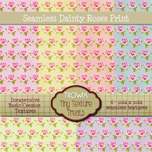 Trowix - Seamless Dainty Roses Print Texture