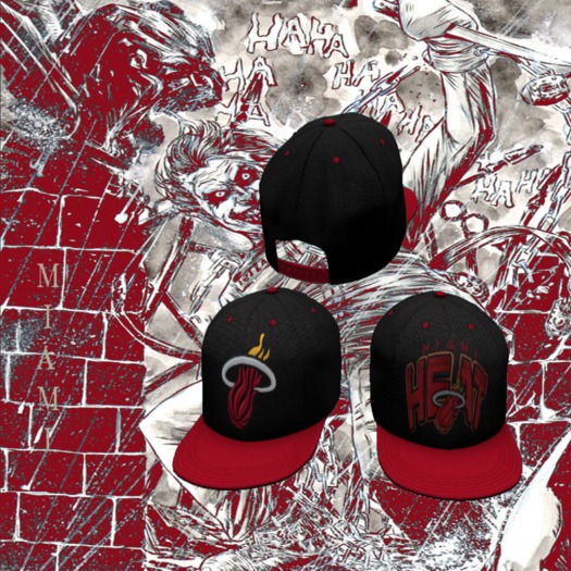 .`Pro Fits.` Miami Heat Snapback