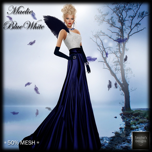 SAS - Maelie BlueWhite Gown (50% Mesh)