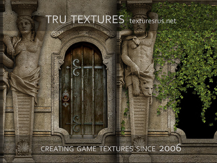 34 Seamless Fantasy Stone Palace Building Textures Set 2 - High Resolution