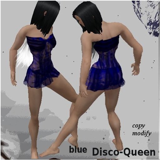 Disco-Queen blau
