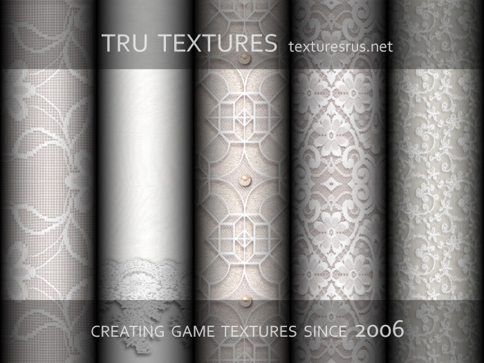 12209: July 06 - 12 Bridal Vintage Lace Fabric Textures Set 3 