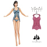 :: FineRain creations.::Lingery Set Pink
