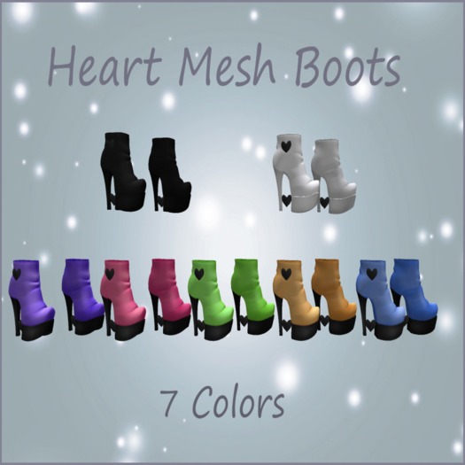 Heart Boots (Mesh) (7 colors)