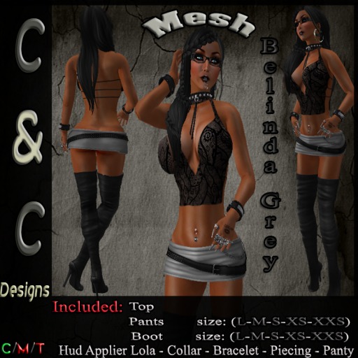 C&C Mesh Belinda Grey (Hud Applier Lola)