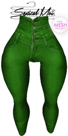Lime curvez highwaist jeans-TheMeshProject