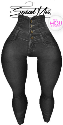 Grey highwaist jeans-TheMeshProject