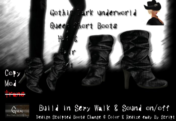 -=((Guu))=- Dark Gothic Short Boots