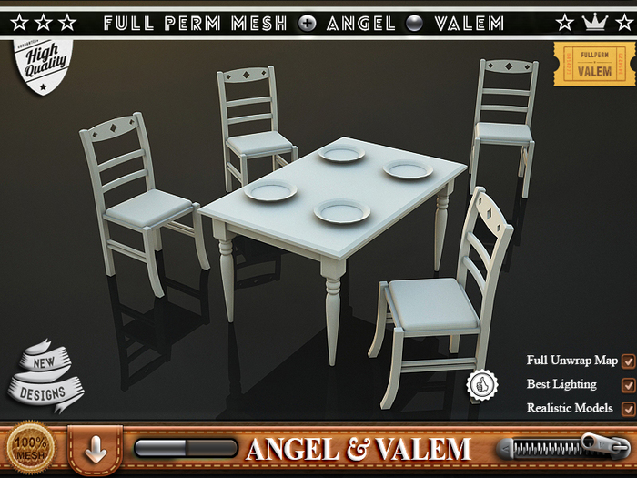 .::VALEM::.  Fullperm Dining Table #1111