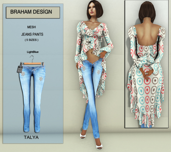 Braham Design Talya Lightblue Jeans Mesh