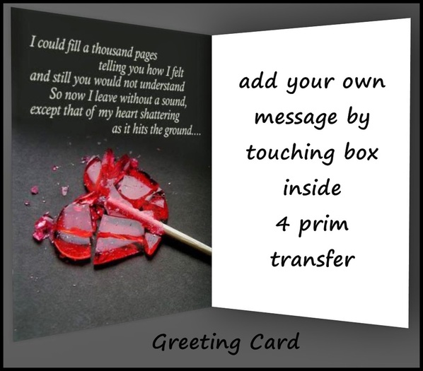 Greeting Card Shattered Heart