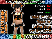 --ARMAND-- DAISY DARK - BLACK-ORANGE