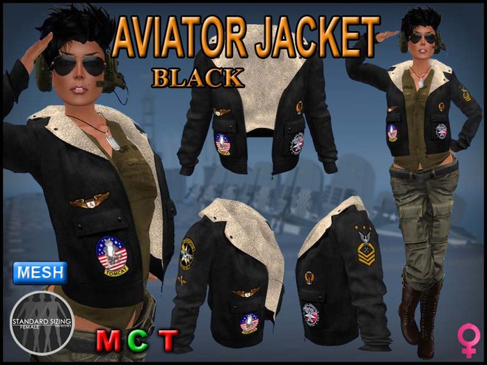 =*=AVIATOR JACKET=*= /black
