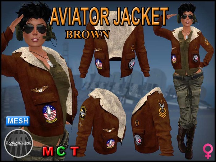 Aviator Jacket - female - black