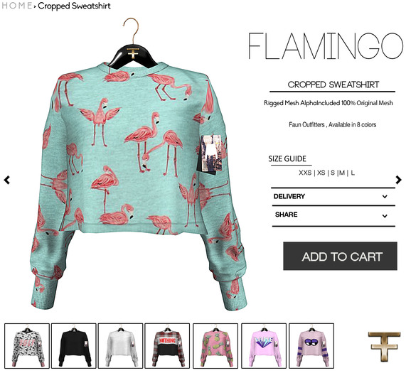 -FAUN-  Cropped Sweatshirt -DEMO-