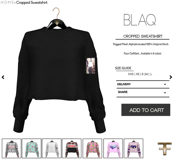 -FAUN-  Cropped Sweatshirt -DEMO-