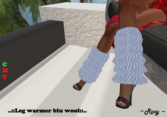 ..::Leg warmer blu wool::..