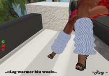 ..::Leg warmer blu wool::..