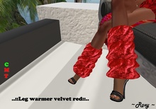 ..::Leg warmer velvet red::..