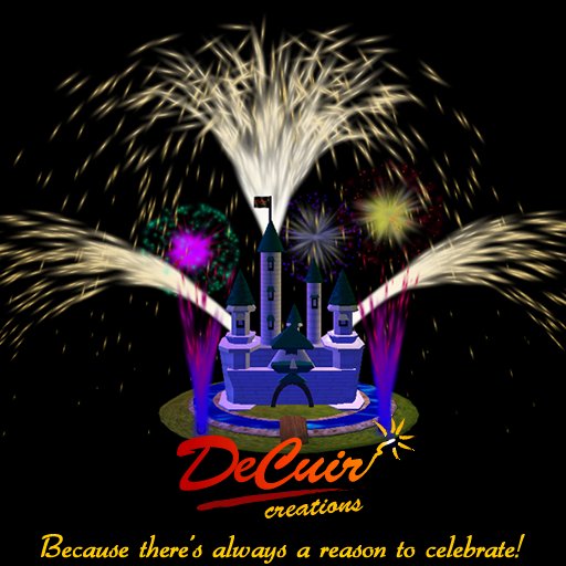 DeCuir Creations Desktop Fireworks Castle - The Perfect Gift!