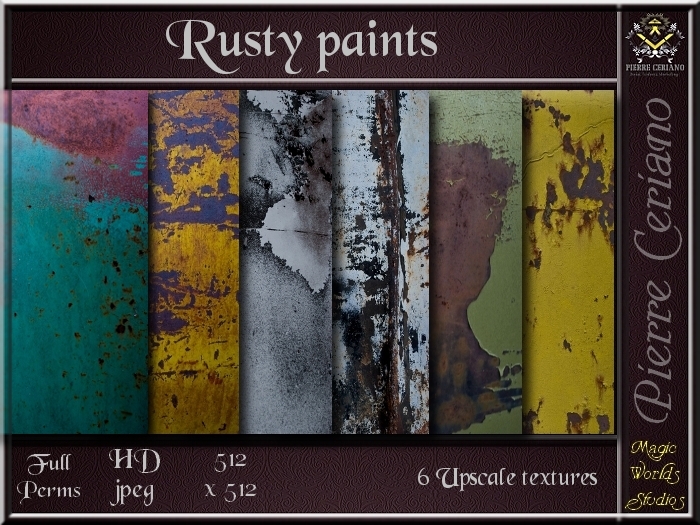 Rusty paints - 5 FULL PERMS Textures