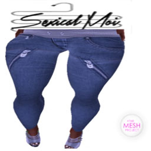 JustMoi zipped jeans- TheMeshProject