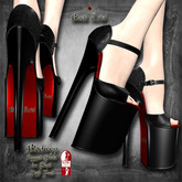 ~Black Arts~Blodwyn Leather Platform Heels for Slink High Feet