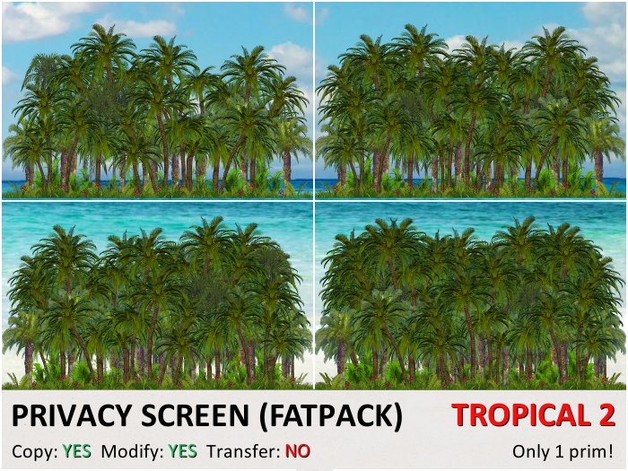 *DQ* PRIVACY SCREENS - TROPICAL 2 (COPY/MOD)