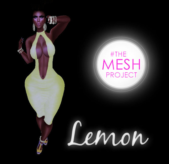 Lemon cutout dress-TheMeshProject